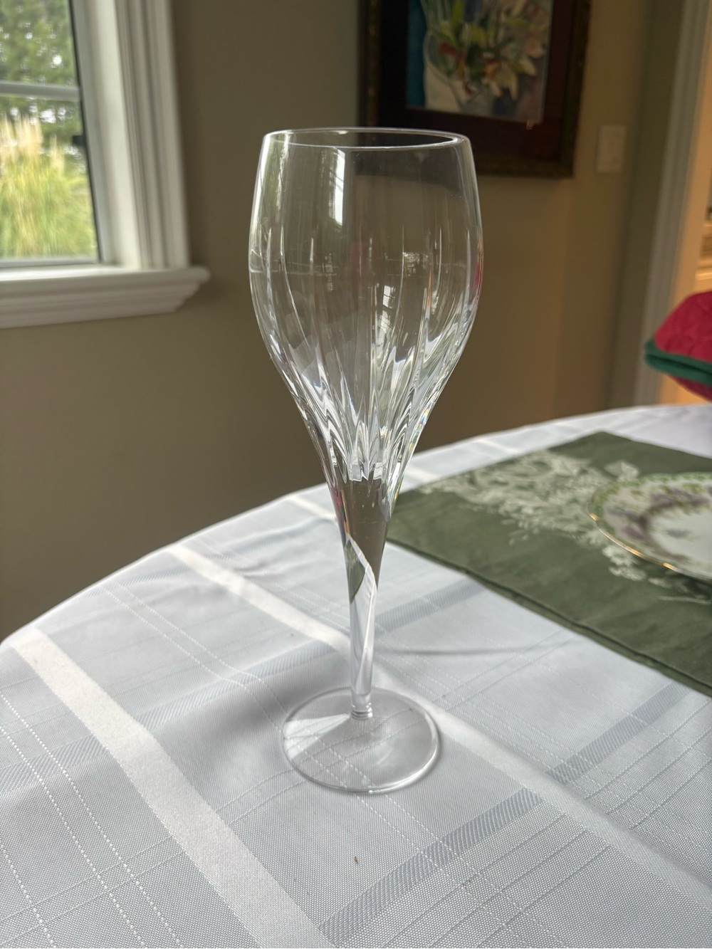 Champagne Flute 9.5" Stemmed Crystal Champagne Wine Glass Celebrity Opus Pattern